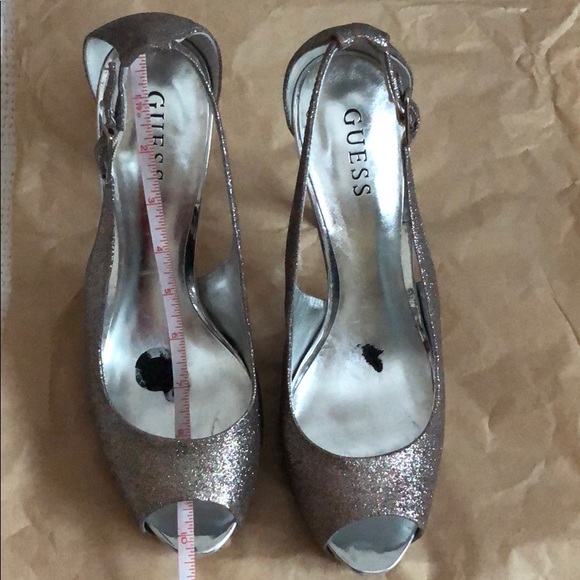 GUESS Silver with multi/glitter heels|Size 10M - Picture 8 of 8